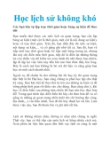 Học lịch sử không khó