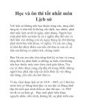 Học và ôn thi tốt nhất môn Lịch sử