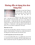 Hướng dẫn sử dụng hóa đơn hàng hóa