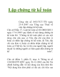 Lập chứng từ kế toán