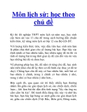 Môn lịch sử: học theo chủ đề