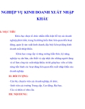 NGHIỆP VỤ KINH DOANH XUẤT NHẬP KHẨU