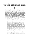 Tư vấn giải pháp quản lý