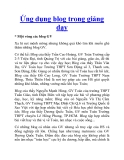 Ứng dụng blog trong giảng dạy