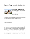Bạn Đã Uống Nước Đủ Và Đúng Cách