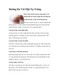 Dưỡng Da Với Mặt Nạ Trứng