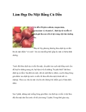 Làm Đẹp Da Mặt Bằng Củ Dền