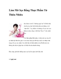 Làm Mờ Sẹo Bằng Các Thực Phẩm Từ Thiên Nhiên