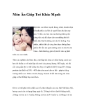 Món Ăn Giúp Trẻ Khỏe Mạnh