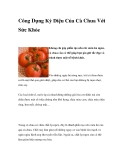 Công Dụng Kỳ Diệu Của Cà Chua Với Sức Khỏe