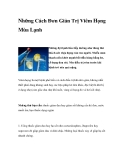 Những Cách Đơn Giản Trị Viêm Họng Mùa Lạnh