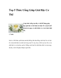 Top 5 Thức Uống Giúp Giải Độc Cơ Thể