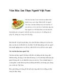 Văn hóa ẩm thực ở người Việt Nam