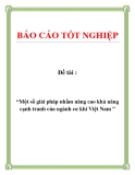 Đề tài: Một số giải pháp nhằm nâng cao khả năng cạnh tranh của ngành cơ khí Việt Nam