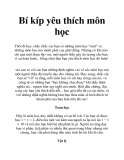 Bí kíp yêu thích môn học
