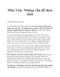 Môn Văn: Những vấn đề then chốt