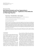 Báo cáo hóa học: "Research Article Joint Motion Estimation and Layer Segmentation in Transparent Image Sequences—Application to Noise Reduction in X-Ray Image Sequences"