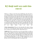 Kỹ thuật nuôi xen canh tômcua-cá