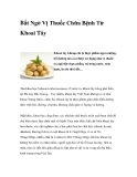 Bất Ngờ Vị Thuốc Chữa Bệnh Từ Khoai Tây