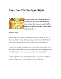 Thực Đơn Tết Cho Người Bệnh