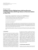 Báo cáo hóa học: "Research Article Intelligent Decision-Making System with Green Pervasive Computing for Renewable Energy Business in Electricity Markets on Smart Grid"