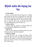 Bệnh mẩn đỏ bụng ba ba