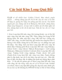 Các loài Kim Long Quá Bối