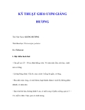 KỸ THUẬT GIEO ƯƠM GIÁNG HƯƠNG