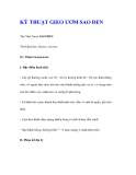 KỸ THUẬT GIEO ƯƠM SAO ĐEN