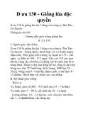 D ưu 130 - Giống lúa độc quyền