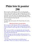 Phân bón lá pomior 298