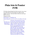 Phân bón lá Pomior P198