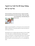 Người Cao Tuổi Nên Bổ Sung Những Đồ Ăn Vặt Nào