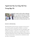 Người Già Nên Ăn Uống Thế Nào Trong Dịp Tết