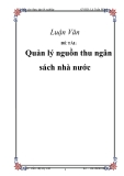 Quản lý nguồn thu ngân sách nhà nước