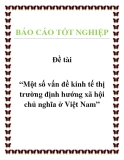 Đề tài: Một số vấn đề kinh tế thị trường định hướng xã hội chủ nghĩa ở Việt Nam