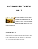 Các Món Giải Nhiệt Thú Vị Nơi Phố Cổ