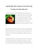 Nguyễn Diệu Thảo: Sáng Tạo Trên Nền Tảng Văn Hóa Ẩm Thực Dân Gian