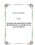 Đề tài: Ứng dụng công nghệ thông tin thành lập bản đồ trên cơ sở dữ liệu đo của máy toàn điện tử