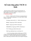 Kế toán tăng giảm TSCĐ vô hình