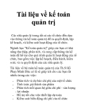 Tài liệu về kế toán quản trị
