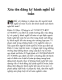 Xóa tên đăng ký hành nghề kế toán