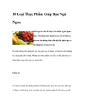 10 Loại Thực Phẩm Giúp Bạn Ngủ Ngon