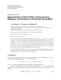 Báo cáo hóa học: "  Research Article Approximation of Fixed Points of Nonexpansive Mappings and Solutions of Variational "