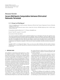 Báo cáo hóa học: " Research Article Secure Multiparty Computation between Distrusted Networks Terminals"
