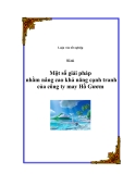 Đề án: Một số giải pháp nhằm nâng cao khả năng cạnh tranh  của Công ty may Hồ Gươm
