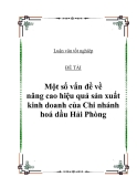 Đề tài “Một số vấn đề về nâng cao hiệu quả sản xuất kinh doanh của Chi nhánh hoá dầu Hải Phòng “
