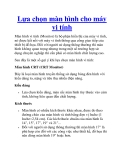 Lựa chọn màn hình cho máy vi tính