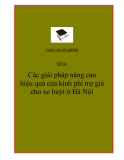 Đề tài:  Các giải pháp nâng cao hiệu quả của kinh phí trợ giá cho xe buýt ở Hà Nội