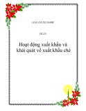 Đề tài: Hoạt động xuất khẩu và khái quát về xuất khẩu chè.